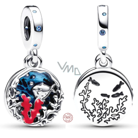 Zawieszka ze srebra próby 925 z australijskimi koralami 2 w 1, wisiorek do bransoletki podróżnej Zawieszka ze srebra próby 925 z australijskimi koralami 2 w 1, wisiorek do bransoletki podróżnej