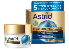Astrid Hyaluronic Gold pleťový krém proti vráskám noční 50 ml