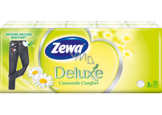 Zewa Deluxe Camomile Comfort 3vrstvé papírové kapesníky, 10× 10 ks