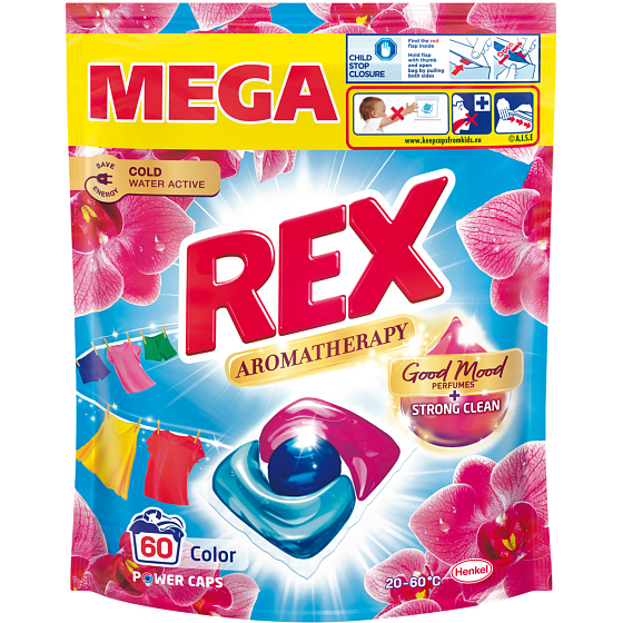 REX kapsuły do prania Aromatherapy Orchid Color 60 prań, 720g