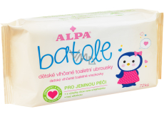 Alpa Batole nawilżane chusteczki toaletowe z aloesem dla dzieci 72 sztuki