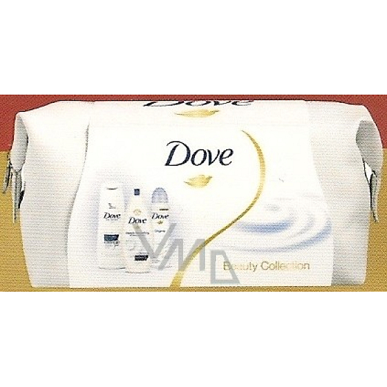 Dove Original deodorant sprej 150 ml + sprchový gel 250 ml + šampon 250 ml + taška, kosmetická sada