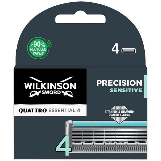 Wilkinson Sword Quattro Titanium Sensitive wymienne wkładki 4 sztuki