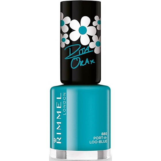 Rimmel London 60 Seconds Nail Polish by Rita Ora lak na nehty 880 Port-a-loo-blue 8 ml