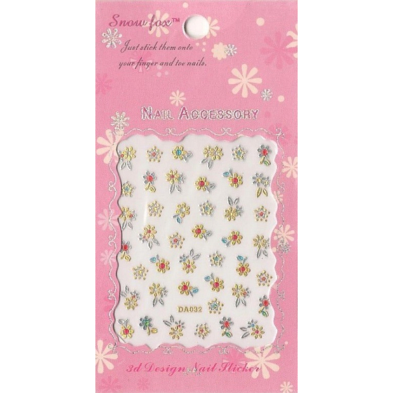 Nail Accessory 3D nálepky na nehty 1 aršík 10100 DA032