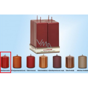 Lima Svíčka hladká metal červená hranol 45 x 120 mm 4 kusy Lima Svíčka hladká metal červená hranol 45 x 120 mm 4 kusy