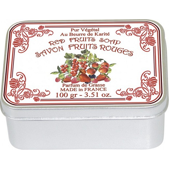 Le Blanc Fruits Rouges - Červené ovoce přírodní mýdlo tuhé v krabičce 100 g