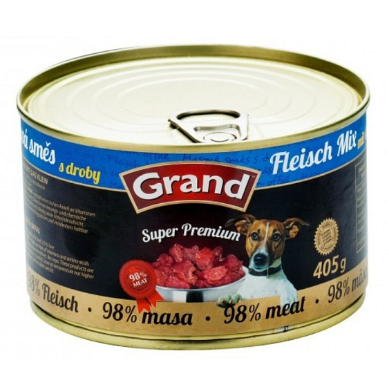 Grand Super Premium Masová směs pro psy 98% masa 405 g