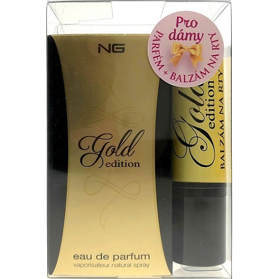 Moje Gold Edition parfémovaná voda pro ženy 15 ml + balzám na rty 3,8 g, dárková sada č. 40