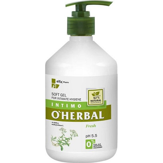 O Herbal Fresh Řebříček obecný jemný gel pro intimní hygienu 500 ml