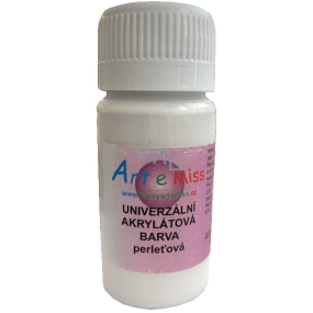Art e Miss Uniwersalna farba akrylowa perłowa 11 Biała 40 g