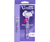 Gillette Venus Deluxe Smooth Swirl holicí strojek s 5 břity + náhradní hlavice 2 kusy pro ženy