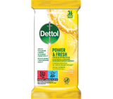 Dettol Power & Fresh dezinfekční víceúčelové ubrousky citron 36 ks