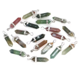 Achat Indy Wahadło szlifowane, naturalny kamień 41 x 13 mm, ręcznie rzeźbione, dodaje odwagi i siły 1 szt