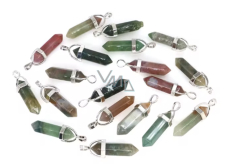 Achat Indy Wahadło szlifowane, naturalny kamień 41 x 13 mm, ręcznie rzeźbione, dodaje odwagi i siły 1 szt