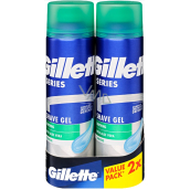 Gillette Series Sensitive Aloe Vera żel do golenia dla mężczyzn 2 x 200 ml, duopack