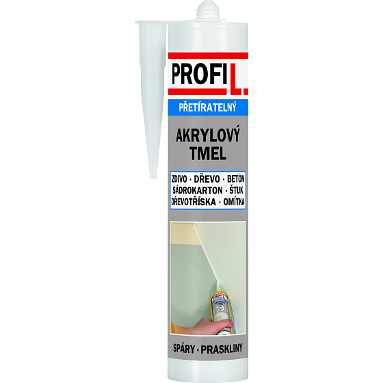 Profil akrylowy uszczelniacz, nadający się do malowania, biały, 310 ml