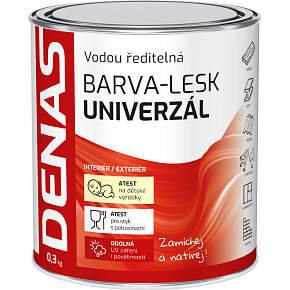 DENAS UNIWERSAL-POŁYSK farba nawierzchniowa na drewno, metal i beton, 0240 ciemny brąz, 0,3 kg DENAS UNIWERSAL-POŁYSK farba nawierzchniowa na drewno, metal i beton, 0240 ciemny brąz, 0,3 kg