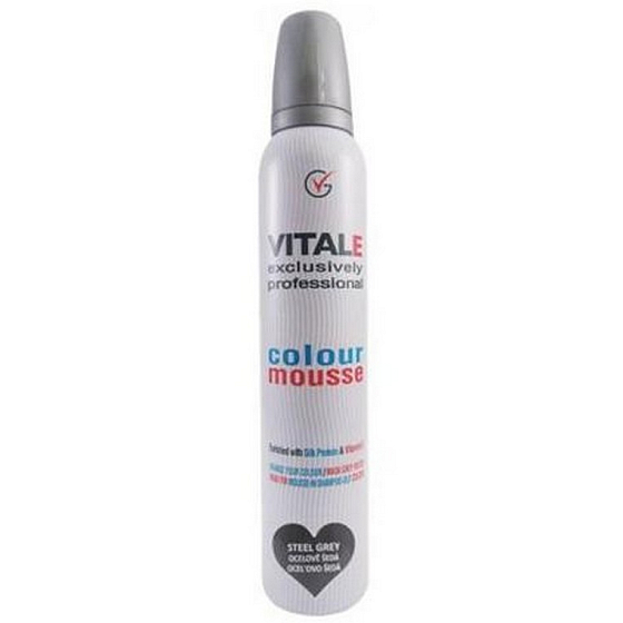 Vitale Exclusively Professional barvící pěnové tužidlo s vitaminem E Steel Grey - Ocelově šedá 200 ml