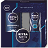 Nivea Men Original Care sprchový gel 250 ml + Fresh Active antiperspirant sprej 150 ml + Men krém 30 ml, kosmetická sada