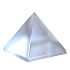 Křišťálové sklo Pyramida matná 50 mm