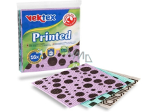 Vektex Wydrukowana gąbkowa ściereczka 16 x 18 cm 3 sztuki