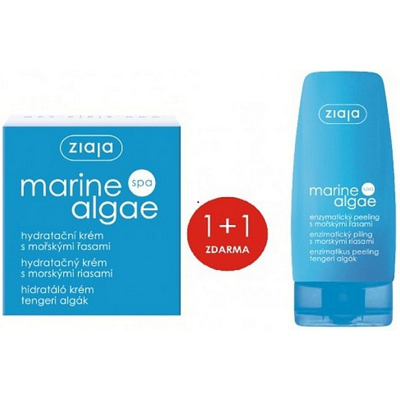 Ziaja Marine Algae Spa mořské řasy hydratační krém 50 ml + Marine Algae Spa mořské řasy enzymatický peeling 60 ml, duopack