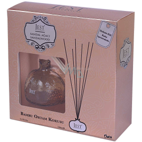 Cimen Jest Santalové dřevo design aroma difuzér s přírodními ratanovými tyčinkami pro postupné uvolňování vůně 100 ml