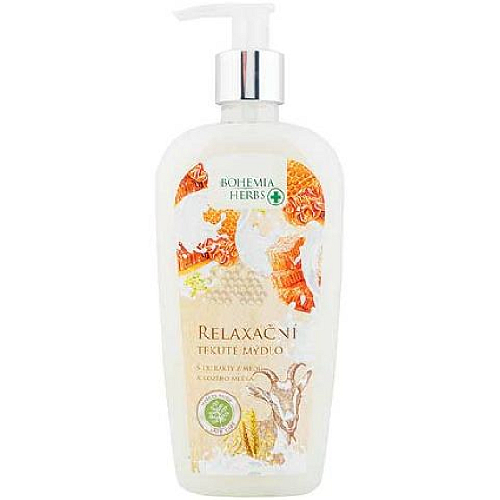 Bohemia Gifts Med a kozí mléko krémové tekuté mýdlo dávkovač 300 ml