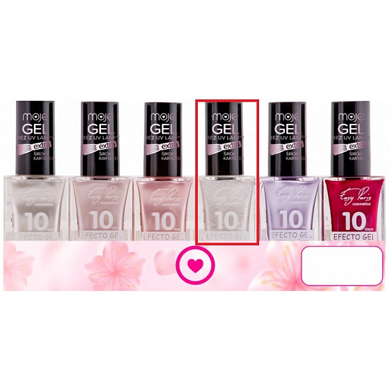 Moje Easy Paris 10Days Efecto Gel lak do paznokci 028 Błyszcząca biała 15 ml