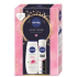 Nivea Soft Care Rose & Almond Oil żel pod prysznic 250 ml + Nivea Black & White Invisible Clear dezodorant w sprayu 150 ml, zestaw kosmetyczny dla kobiet