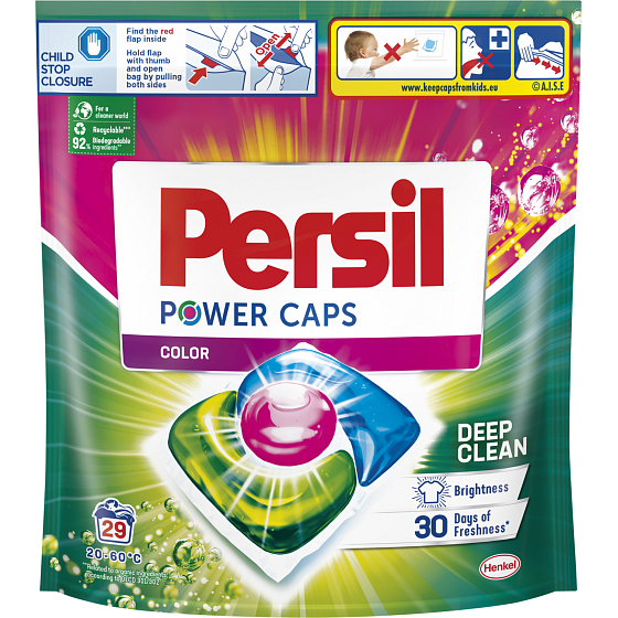 PERSIL kapsułki do prania Power-Caps Deep Clean Color Doypack 29 prań, 406g