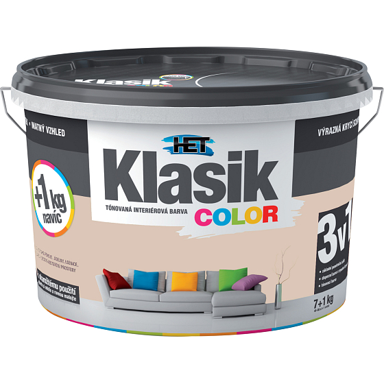 Het Klasik Color farba malarska, 0238 beżowy muślin, 7+1 kg