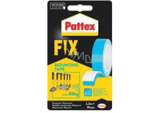 Pattex Fix oboustranná extra silná lepicí montážní páska, nosnost 80 kg, 1,5 m × 19 mm