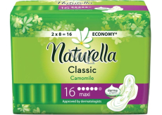 Naturella Classic Maxi wkładki higieniczne z rumiankiem i skrzydełkami 16 sztuk