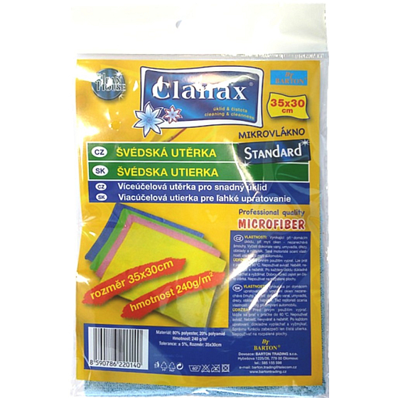 Clanax Standard Szwedzka ściereczka z mikrofibry 35 x 30 cm 240 g