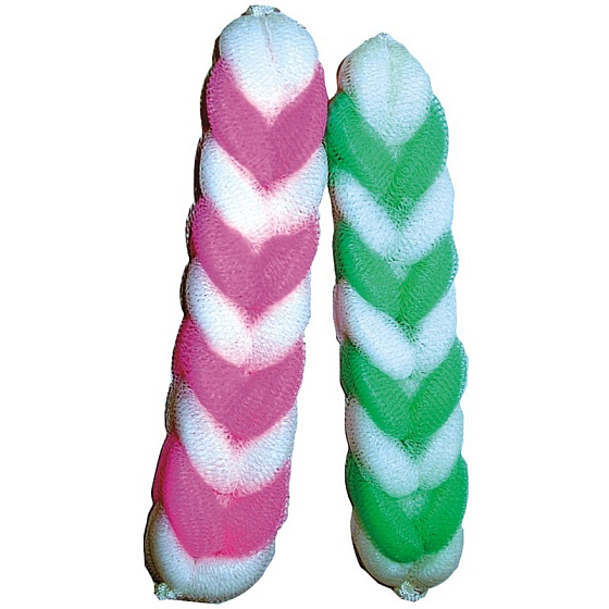 Abella Body masażująca myjka - dwukolorowy warkocz 1 sztuka BW508