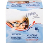 Linteo Satin Do czyszczenia okularów nawilżane chusteczki 14 x 14 cm 1 + 1 sztuka