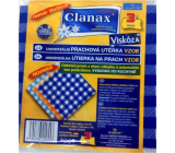 Clanax Uniwersalna ściereczka z wiskozy nietkanej 35 x 35 cm 3 sztuki