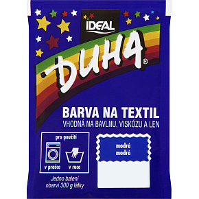 Ideal Duha niebieska, barwa do tkanin na bawełnę, wiskozę i len, na 300 g tkaniny, 15 g