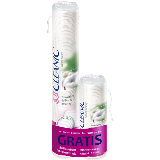 Cleanic Natural Beauty Pure Effect Soft Touch odličovací tampony 120 + 50 kusů