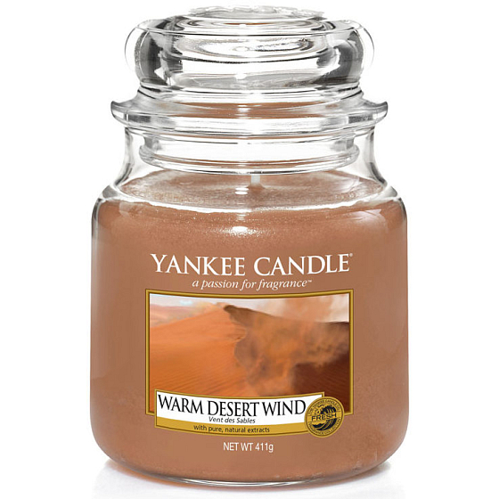 Yankee Candle Warm Desert Wind - Teplý pouštní vítr vonná svíčka Classic střední sklo 411 g