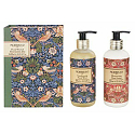 Heathcote & Ivory Strawberry Thief mycí gel 300 ml + mléko na ruce 300 ml, kosmetická sada