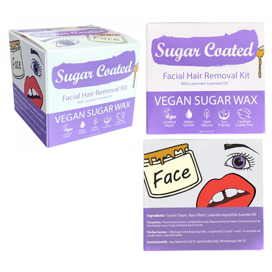 Sugar Coated Levandule epilační sada na obličej 200 g