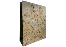 Niekupiona dziurkowana torba kraftowa 37 x 28 x 10 cm Grzyby