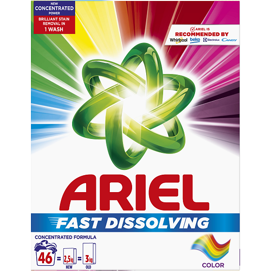 Ariel Fast Dissolving Color proszek do prania kolorowego 46 dawek 2,53 kg