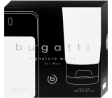 Bugatti Signature White woda toaletowa 100 ml + żel pod prysznic 200 ml, zestaw prezentowy dla mężczyzn
