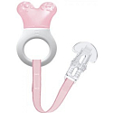 Mam Mini Cooler & Clip lekki gryzak z chłodzącą częścią i paskiem dla dzieci 2+ miesięcy Różowy