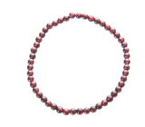Granatowa bransoletka elastyczna naturalny kamień, kuleczka 4 mm / 19 cm, kamień ognia, miłości