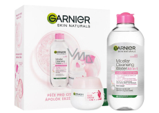 Garnier Skin Naturals Rose Cream krem do twarzy 50 ml + Skin Naturals All-in 1 woda micelarna 400 ml, zestaw kosmetykow dla kobiet